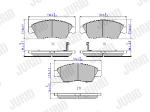 Placute frana HONDA CIVIC VII limuzina (ES, ET) 1.3 IMA (ED9, ES9) benzina/elector 83 cai JURID 572340J