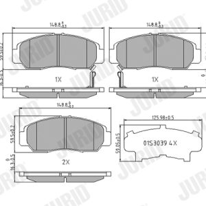 Placute frana HONDA CIVIC VIII limuzina (FD, FA) 1.8 (FD1, FD7, FA1) benzina 140 cai JURID 572449J