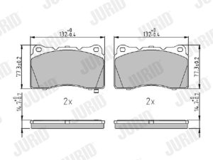 Placute frana HONDA CIVIC X hatchback (FC_, FK_) 2.0 Type-R (FK8) benzina 320 cai JURID 572508J