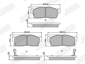 Placute frana HONDA CIVIC III limuzina (AM, AK, AU) 1.2 (AM) benzina 54 cai JURID 572611J