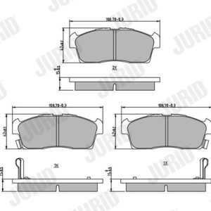 Placute frana HONDA CIVIC III Hatchback (AL, AJ, AG, AH) 1.2 (AL) benzina 54 cai JURID 572611J