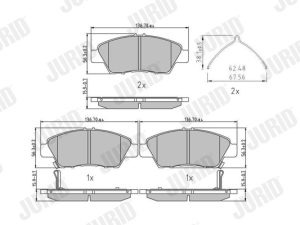 Placute frana HONDA CR-Z (ZF) 1.5 IMA (ZF1) benzina/elector 124 cai JURID 572637J