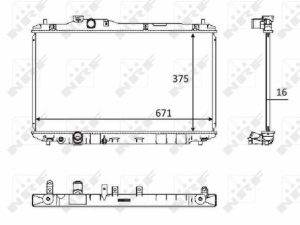 Radiator racire motor HONDA CIVIC IX limuzina (FB) 1.8 (FB2) benzina 141 cai NRF 58537