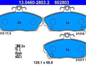 Placute frana HONDA CIVIC VI Fastback (MA, MB) 1.4 i (MA8, MB2) benzina 75 cai ATE 13.0460-2803.2