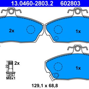 Placute frana HONDA CIVIC VII Hatchback (EU, EP, EV) 1.4 i (EP1, EU7) benzina 75 cai ATE 13.0460-2803.2