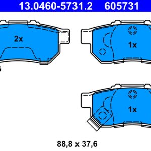Placute frana HONDA CIVIC VI limuzina (EJ, EK, SO) 1.5 i (EK3) benzina 114 cai ATE 13.0460-5731.2