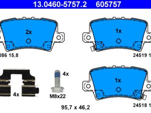 Placute frana HONDA CIVIC VIII Hatchback (FN, FK) 1.4 (FK1) benzina 83 cai ATE 13.0460-5757.2
