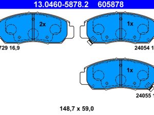 Placute frana HONDA CIVIC VII limuzina (ES, ET) 1.4 (ES4) benzina 90 cai ATE 13.0460-5878.2