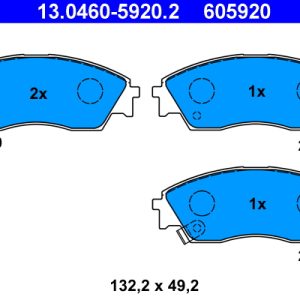 Placute frana HONDA CIVIC IV limuzina (ED, EF) 1.5 i 16V (ED3) benzina 90 cai ATE 13.0460-5920.2