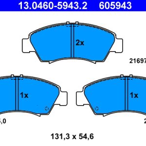 Placute frana HONDA CIVIC V cupe (EJ) 1.5 i LSi (EJ2) benzina 101 cai ATE 13.0460-5943.2