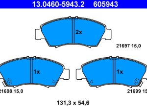 Placute frana HONDA CIVIC VI Hatchback (EJ, EK) 1.4 i (EJ9) benzina 75 cai ATE 13.0460-5943.2