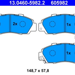Placute frana HONDA NSX I Cabriolet (NA) 3.0 24V Vtec (NA1) benzina 274 cai ATE 13.0460-5982.2