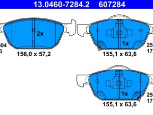 Placute frana HONDA CIVIC IX (FK) 1.4 i-VTEC (FK1) benzina 99 cai ATE 13.0460-7284.2