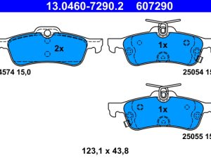 Placute frana HONDA CIVIC IX cupe 2.4 benzina 188 cai ATE 13.0460-7290.2