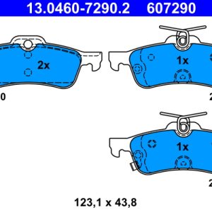 Placute frana HONDA CIVIC IX limuzina (FB) 1.8 (FB2) benzina 140 cai ATE 13.0460-7290.2
