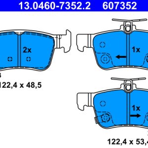 Placute frana HONDA CIVIC X limuzina (FC_) 1.0 iVTEC (FC9) benzina 126 cai ATE 13.0460-7352.2