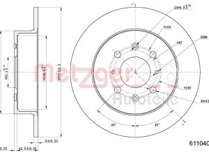 Disc frana HONDA CIVIC VII limuzina (ES, ET) 1.3 IMA (ED9, ES9) benzina/elector 83 cai METZGER 6110400