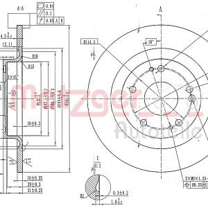 Disc frana HONDA CIVIC X hatchback (FC_, FK_) 1.0 VTEC (FK6) benzina 129 cai METZGER 6111028