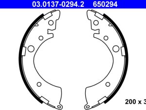 Set saboti frana HONDA CIVIC VI Hatchback (EJ, EK) 1.4 i (EJ9) benzina 75 cai ATE 03.0137-0294.2