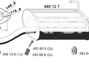 Toba esapament finala HONDA CIVIC VI Hatchback (EJ, EK) 1.4 i (EJ9) benzina 75 cai ERNST 680127
