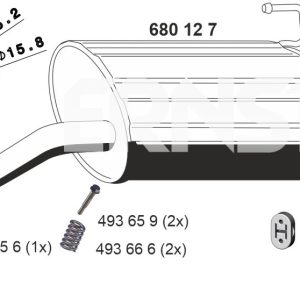 Toba esapament finala HONDA CIVIC VI Hatchback (EJ, EK) 1.4 i (EJ9) benzina 75 cai ERNST 680127