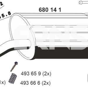 Toba esapament finala HONDA CIVIC VII Hatchback (EU, EP, EV) 1.4 iS (EP1, EU5, EU7) benzina 90 cai ERNST 680141