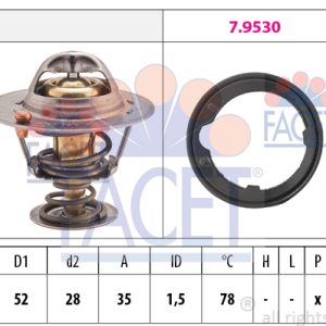 Termostat lichid racire HONDA CIVIC VII Hatchback (EU, EP, EV) 1.4 i (EP1, EU7) benzina 75 cai FACET 7.8267