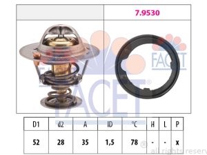 Termostat lichid racire HONDA CIVIC VI Fastback (MA, MB) 1.4 i (MA8, MB2) benzina 75 cai FACET 7.8267