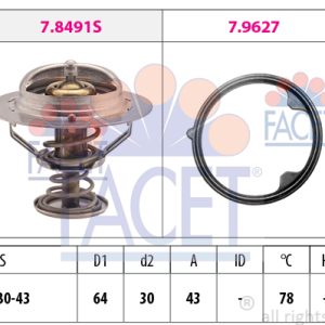 Termostat lichid racire HONDA CIVIC VIII Hatchback (FN, FK) 2.2 CTDi (FK3) diesel 140 cai FACET 7.8491