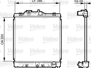 Radiator racire motor HONDA CIVIC VI cupe (EJ, EM1) 1.6 i (EJ6) benzina 105 cai VALEO 731434