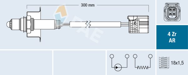 Sonda Lambda HONDA CIVIC VIII limuzina (FD, FA) 1.8 (FD1, FD7, FA1) benzina 140 cai FAE 75622
