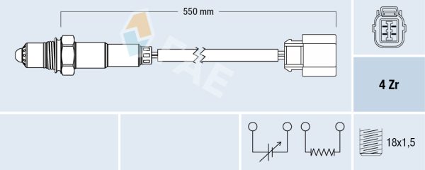 Sonda Lambda HONDA CIVIC VII Hatchback (EU, EP, EV) 1.4 i (EP1, EU7) benzina 75 cai FAE 77473
