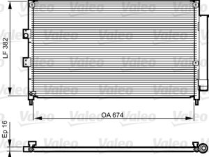 Condensator climatizare HONDA CIVIC VIII limuzina (FD, FA) 1.3 IMA (FA3, FD3) benzina/elector 95 cai VALEO 814217