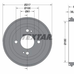 Tambur frana HONDA CIVIC V Hatchback (EG) 1.5 i 16V (EG4) benzina 94 cai TEXTAR 94017500