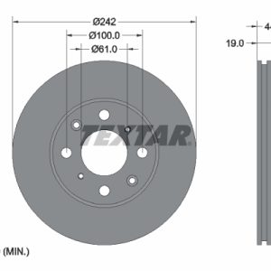 Disc frana HONDA CIVIC IV Hatchback (EC, ED, EE, EF) 1.5 i 16V (ED6) benzina 90 cai TEXTAR 92060700