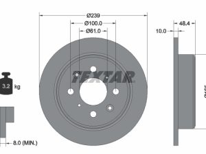 Disc frana HONDA CIVIC VI Fastback (MA, MB) 1.6 i Vtec (MB1) benzina 126 cai TEXTAR 92060800