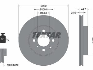 Disc frana HONDA CIVIC VI cupe (EJ, EM1) 1.6 (EJ6) benzina 107 cai TEXTAR 92060903