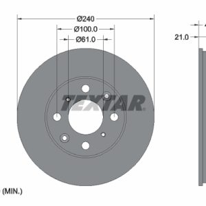 Disc frana HONDA CIVIC V cupe (EJ) 1.5 i LSi (EJ2) benzina 101 cai TEXTAR 92077800