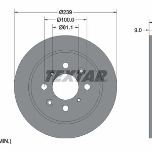 Disc frana HONDA CIVIC VI cupe (EJ, EM1) 1.6 (EJ6) benzina 107 cai TEXTAR 92077903