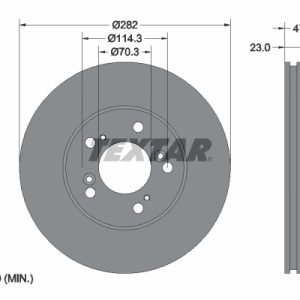 Disc frana HONDA HR-V (GH_) 1.6 16V (GH1, GH3) benzina 105 cai TEXTAR 92101000