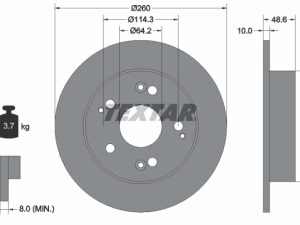 Disc frana HONDA CIVIC VII Hatchback (EU, EP, EV) 1.4 i (EP1, EU7) benzina 75 cai TEXTAR 92125103