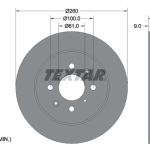 Disc frana HONDA CIVIC VII Hatchback (EU, EP, EV) 1.4 i (EP1, EU7) benzina 75 cai TEXTAR 92125403