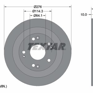 Disc frana HONDA CIVIC IX (FK) 1.4 i-VTEC (FK1) benzina 99 cai TEXTAR 92252603