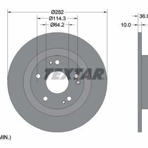 Disc frana HONDA CIVIC X hatchback (FC_, FK_) 1.0 VTEC (FK6) benzina 129 cai TEXTAR 92301303