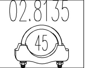 Conector teava sistem de esapament HONDA CIVIC IV limuzina (ED, EF) 1.3 (ED1) benzina 75 cai MTS 02.8135