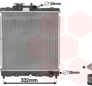 Radiator racire motor HONDA CIVIC V limuzina (EG, EH) 1.5 i 16V (EG8) benzina 94 cai VAN WEZEL 25002031