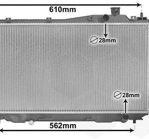 Radiator racire motor HONDA CIVIC VII Hatchback (EU, EP, EV) 1.4 iS (EP1, EU5, EU7) benzina 90 cai VAN WEZEL 25002113