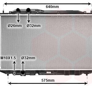 Radiator racire motor HONDA CIVIC VIII Hatchback (FN, FK) 1.8 (FN1, FK2) benzina 140 cai VAN WEZEL 25002187
