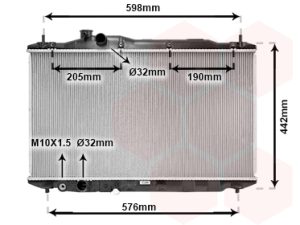 Radiator racire motor HONDA CIVIC VIII Hatchback (FN, FK) 1.8 (FN1, FK2) benzina 140 cai VAN WEZEL 25002189