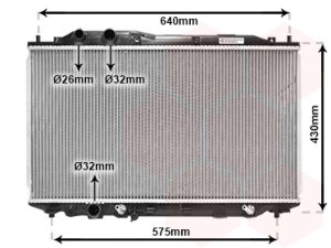 Radiator racire motor HONDA CIVIC VIII limuzina (FD, FA) 1.3 IMA (FA3, FD3) benzina/elector 95 cai VAN WEZEL 25002192